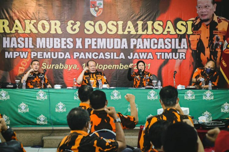 Ketua DPD RI AA LaNyalla Mahmud Mattalitti Minta Pemuda Pancasila Jatim Perkuat Keanggotaan