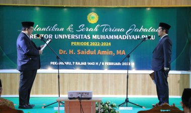 Saidul Amin Dilantik Jadi Rektor Universitas Muhammadiyah Riau