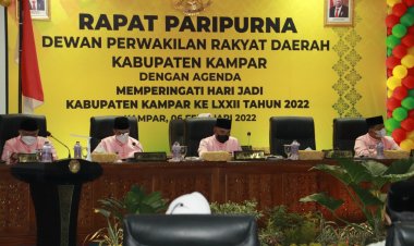 Paripurna Istimewa HUT ke-72 Kampar, DPRD Kawal Penuntasan Vaksinasi dan Ekonomi Bangkit