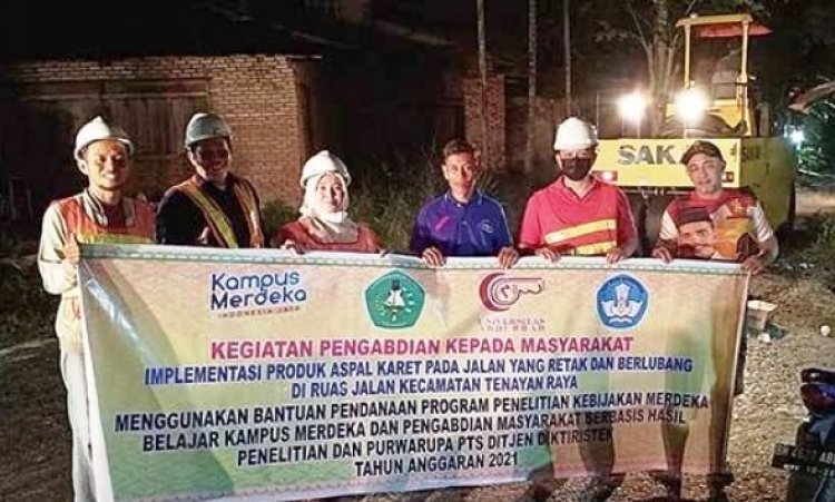 Dosen Teknik Sipil Universitas Abdurrab Ciptakan Aspal Karet Tahan Retak