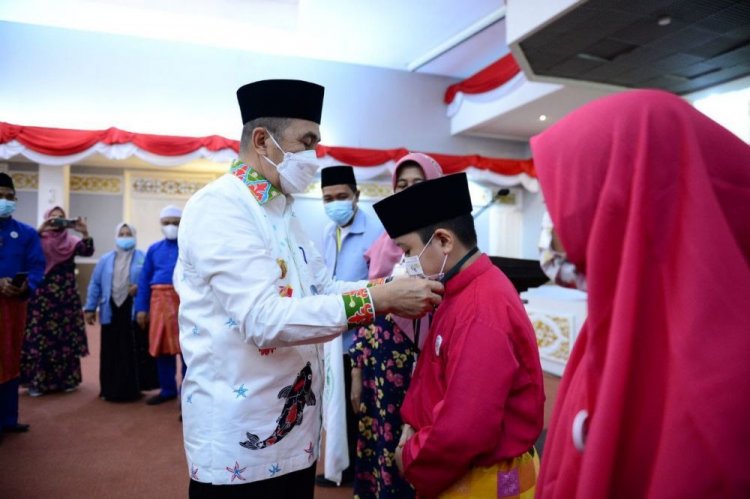 41 Santri dan Santriwati Riau Ikut FASI XI Tingkat Nasional di Palembang