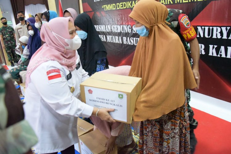 Buka TMMD ke-113 Kodim 0303 Bengkalis, Kasmarni Berharap Pemkab dan TNI Terus Bersinergi