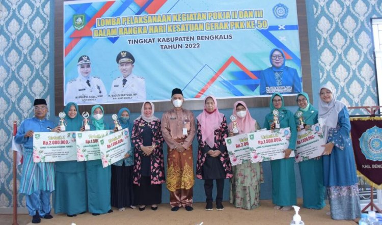 Kelurahan Sungai Pakning Pemuncak Lomba Pelaksanaan Pokja II dan III Hari Gerak PKK ke-50