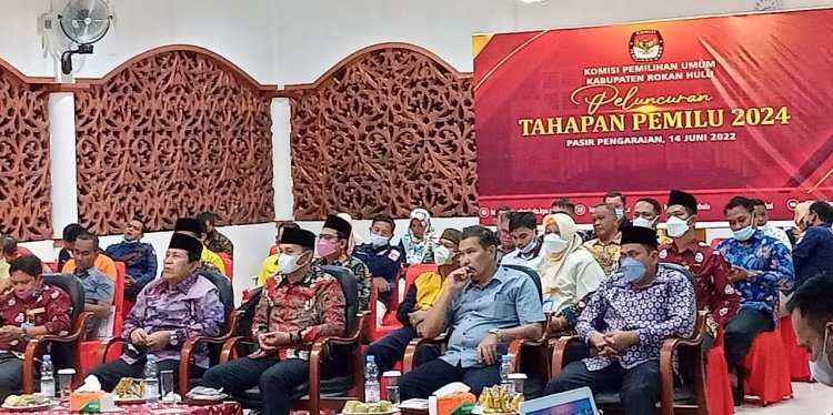 Peluncuran Tahapan Pemilu 2024, Bupati Rohul Berharap Pesta Demokrasi Aman dan Damai