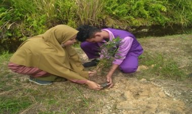 Pengabdian di SMA Islam An Naas Pekanbaru Dosen Fahutan Unilak Berikan Bibit Pohon