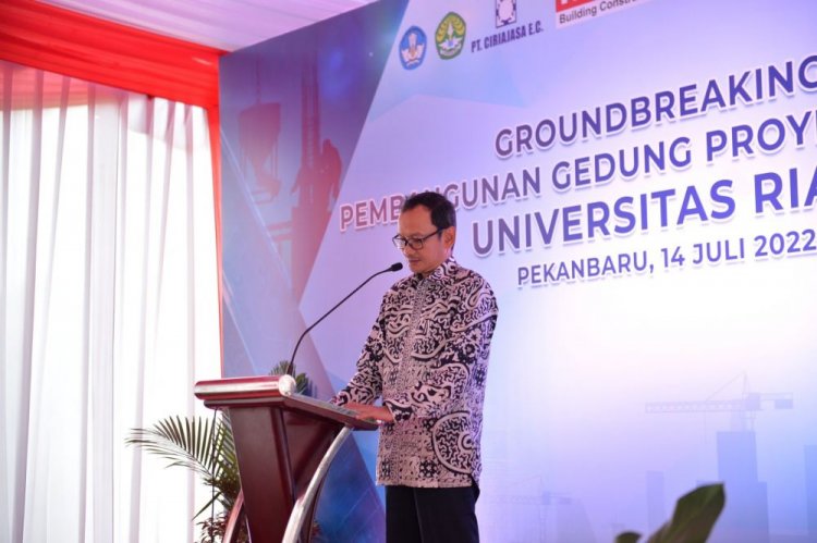 Dirjen Dikti Kemendikbud Ristek RI Ungkap Pembangunan AKSI ADB UNRI Sebagai Upaya Siapkan SDM Berkualitas