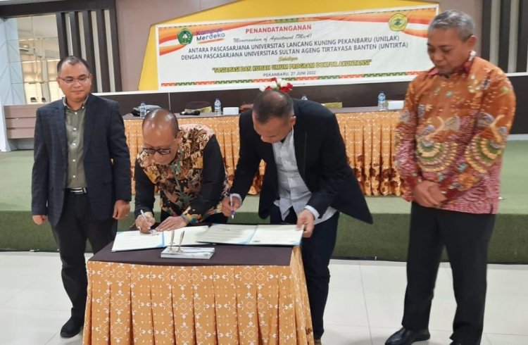 Pascasarjana Unilak Jalin Kerja Sama dengan Pascasarjana Untirta