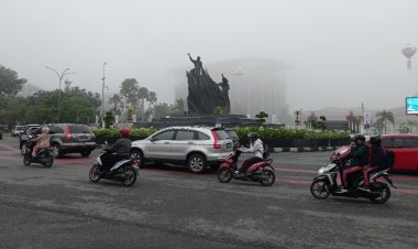 Jarak Pandang di Kota Pekanbaru Pagi Tadi Hanya 400 Meter