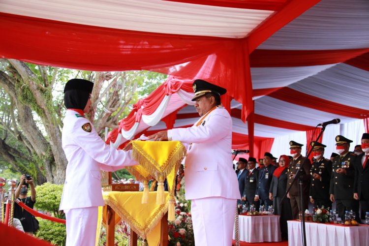 Bupati Siak Irup Peringatan HUT RI ke-77: Siak Bangkit Lebih Cepat, Lebih Kuat