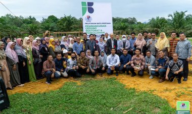 Rektor Universitas Pahlawan Letakan Batu Pertama Gedung Rektorat dan Perkuliahan