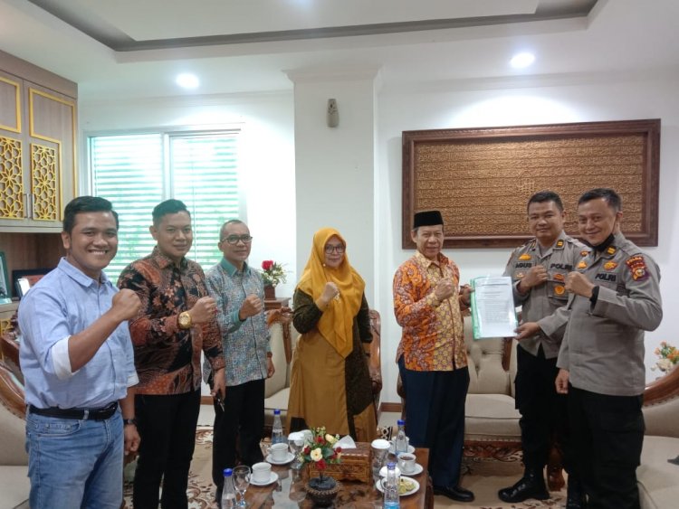 Umri dan Polda Riau Persiapkan Kerjasama Pengembangan Pendidikan Personil Polri