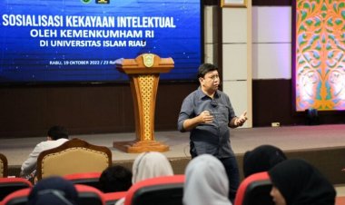 Fajar BS Lase Staf Khusus Kemenkumham Ajak Mahasiswa UIR Melek Kekayaan Intelektual