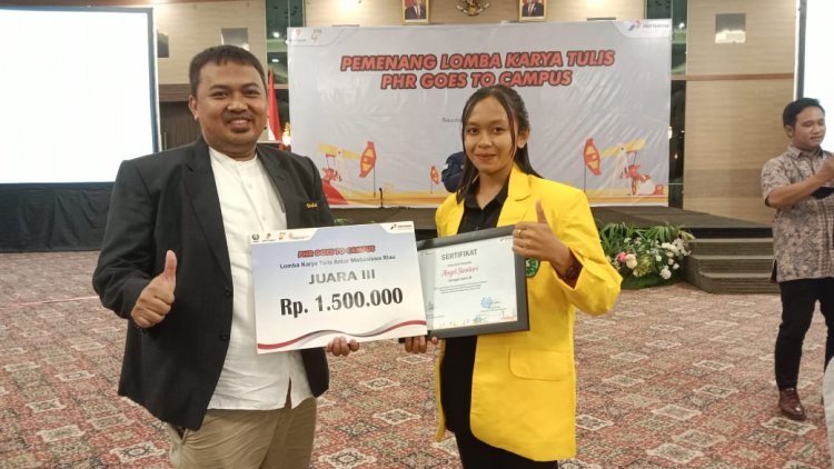Angel Sianturi Mahasiswi Unilak Raih Juara Lomba Karya Tulis PHR Goes To Campus