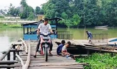 Jambatan Rakit Pulau Tepi Air Bangkinang Rusak, Wakil Ketua DPRD Kampar Fahmil Janji Arahkan Pokir