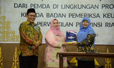 Pertanggungjawabkan Pengelolaan Keuangan Daerah, Bupati Bengkalis Serahkan LKPD Unaudited TA 2022 Kepada BPK