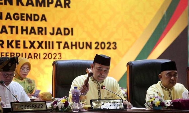 Ketua DPRD Kampar Muhammad Faisal Pimpin Rapat Paripurna HUT Ke-73 Kabupaten Kampar