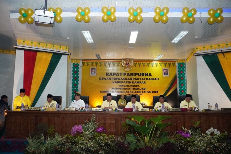 Ketua DPRD Kampar Ajak Wujudkan Ekosistem Pembangunan yang Berkeadilan di Moment HUT Ke-73 Kabupaten Kampar