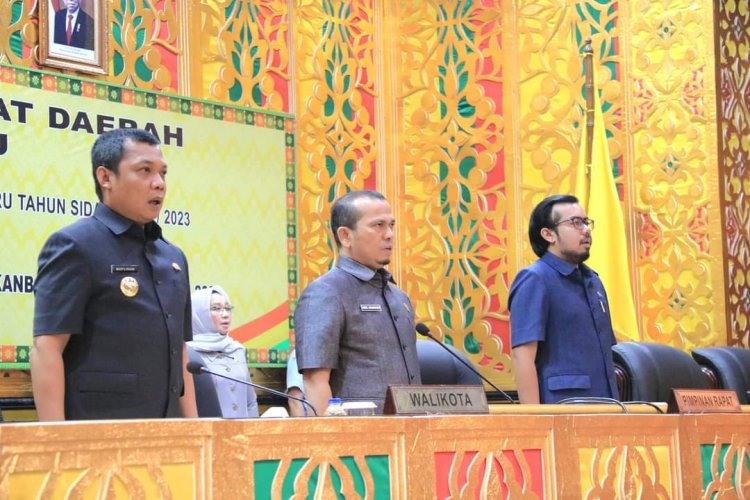 DPRD Pekanbaru Rapat Paripurna LKPj Walikota Tahun Anggaran 2022