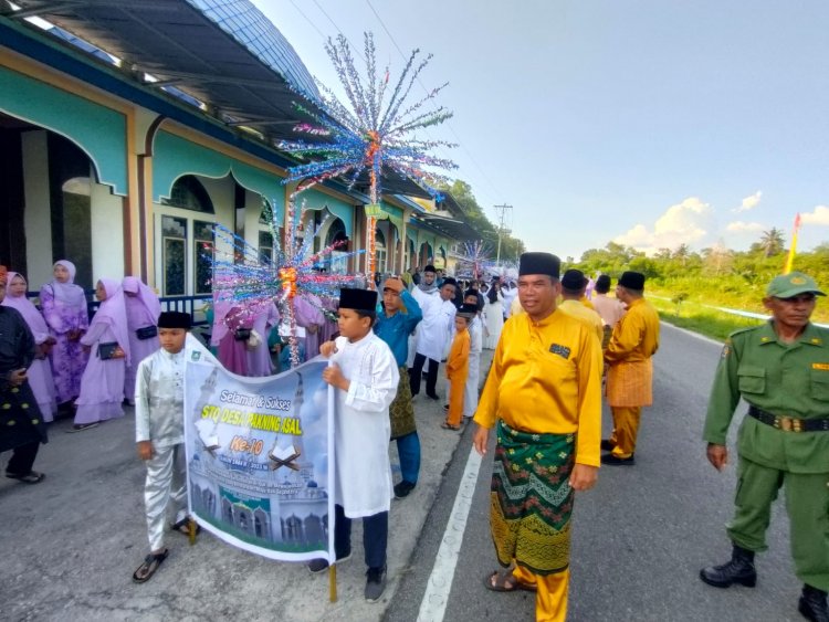Pawai Taaruf STQ X Desa Pakning Asal Dimeriahkan Ribuan Peserta