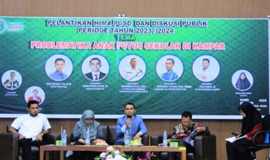 Himpunan Mahasiswa PGSD Universitas Pahlawan Bahas Problematika Anak Putus Sekolah di Kampar
