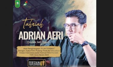 Adrian Aeri Dosen FIB Unilak Penulis Naskah, Pulang Jadi Film Terbaik Festival Film TVRI Jawa Barat 2023