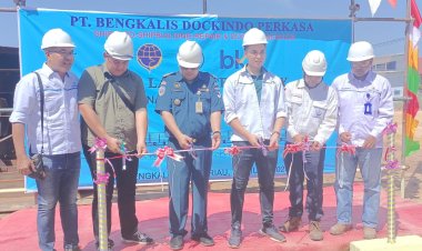 PT Bengkalis Dockindo Perkasa Gelar Keel Laying Ceremony Pembangunan Tongkang Baru
