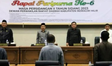 DPRD Inhil Gelar Rapat Paripurna Penyampaian 6 Ranperda