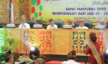 Paripurna Hari Jadi Pekanbaru ke-239, Ketua DPRD Pekanbaru Minta Pemko Realisasikan Program 