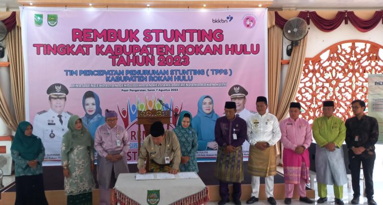 Rembuk Stunting Rohul Hasil Enam Poin Komitmen Bersama, Salah Satunya Target Turunkan Kasus Jadi 14 Persen
