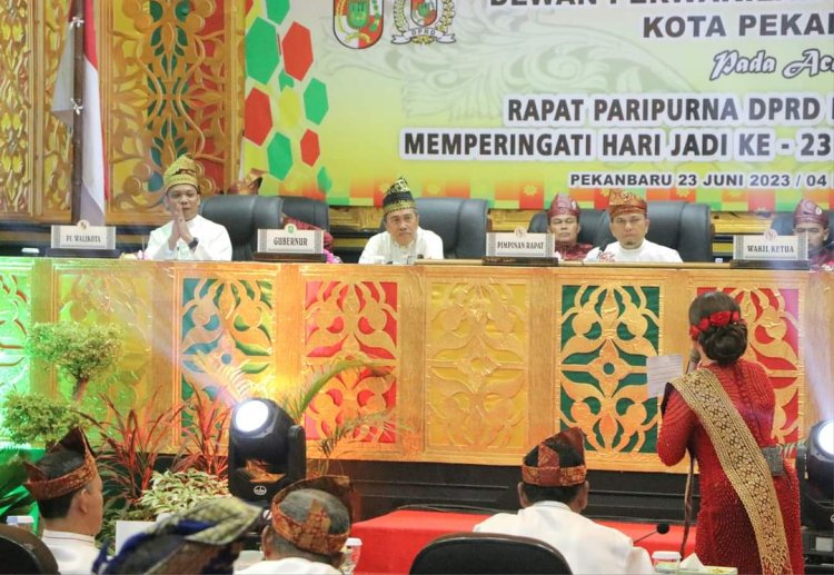 Paripurna Hari Jadi Pekanbaru ke-239, Ketua DPRD Pekanbaru Minta Pemko Realisasikan Program
