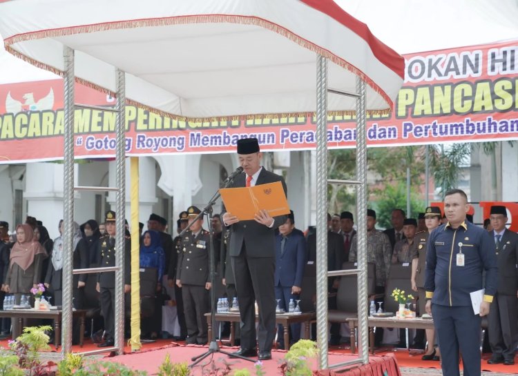 Bupati Rohil Pimpin Peringatan Hari lahir Pancasila
