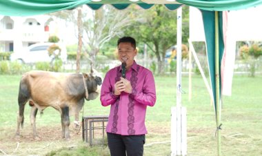 Afrizal Sintong  Saksikan Penyembelihan Hewan Qurban, Minta Tumbuhkan Semangat Kurban