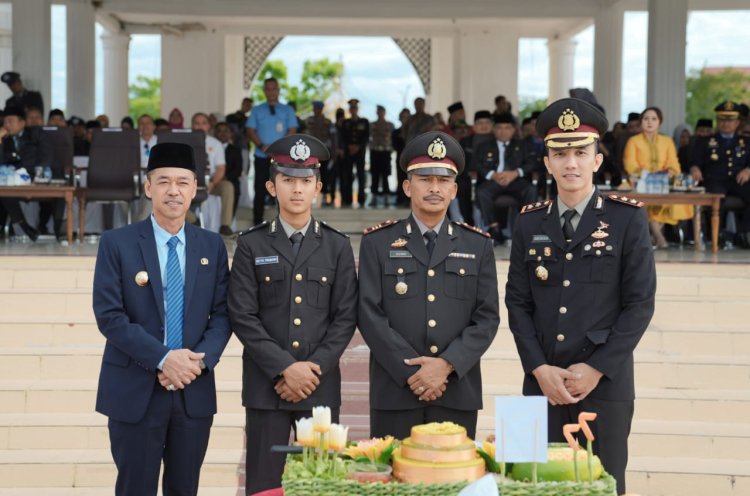 Bupati dan Wabup Rohil Hadiri Upacara Peringatan HUT Bhayangkara ke-77
