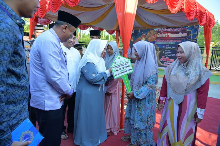 Bupati Bengkalis Kasmarni Safari Ramadan Perdana di Rupat Utara, Ingatkan Warga tak Bakar Lahan