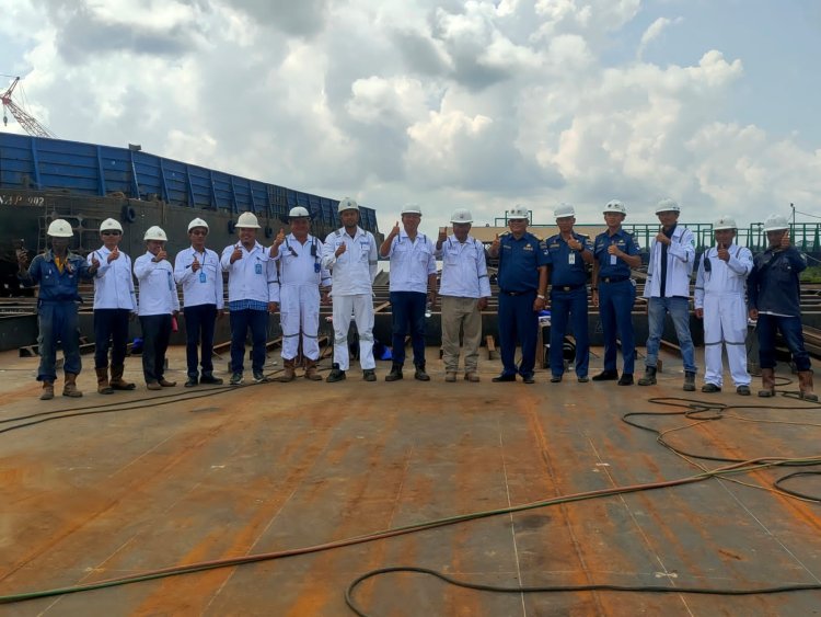 PT BDP Gelar Keel Laying Ceremony Pembangunan Tongkang 250 x 80 x 14 Feet, Hull No 006