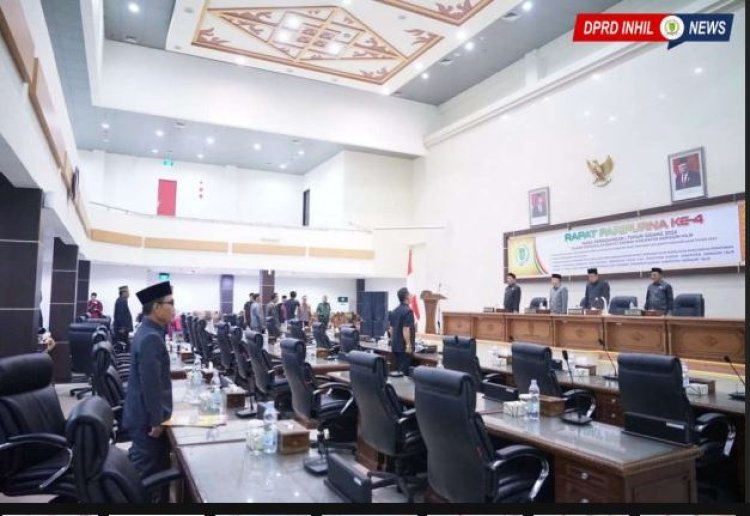 DPRD Inhil Sampaikan Rekomendasi Terhadap LKPj Bupati Pada Paripurna ke-4