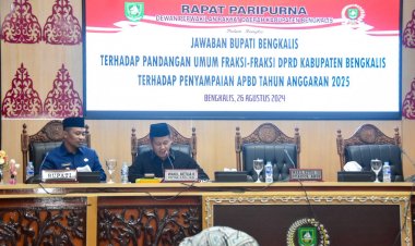 Pemkab Bengkalis Jawab Pandangan Umum Fraksi DPRD Tentang Ranperda APBD 2025