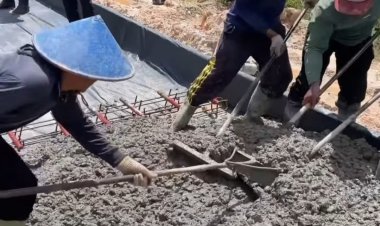 Dinas PUPR Pekanbaru Gesa Rigid Jalan Gajamada di Kelurahan Tebing Tinggi Okura