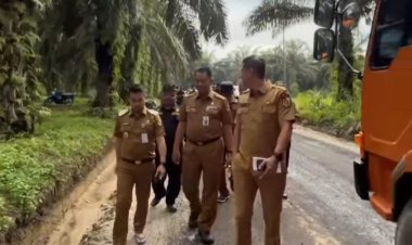 Hubungkan Dua Kelurahan, Pj Walikota, Sekdako dan Kepala Dinas PUPR Pekanbaru Tinjau Pembangunan Jalan Baru di Rumbai Barat