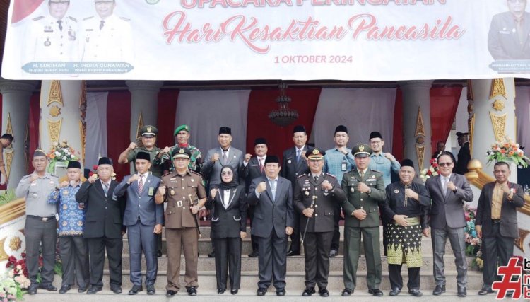 Hari Kesaktian Pancasila Tahun 2024, Bupati Rohul H Sukiman Jadi Inspektur Upacara Upacara