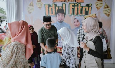 Wakil Ketua DPRD Pekanbaru Ginda Burnama Hadiri Halal Bihalal di Rumah Mantan Gubernur Riau Wan Thamrin