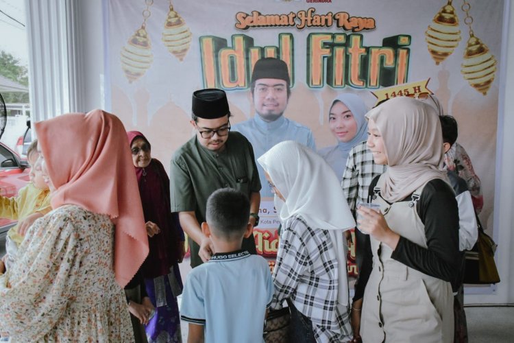 Wakil Ketua DPRD Pekanbaru Ginda Burnama Hadiri Halal Bihalal di Rumah Mantan Gubernur Riau Wan Thamrin