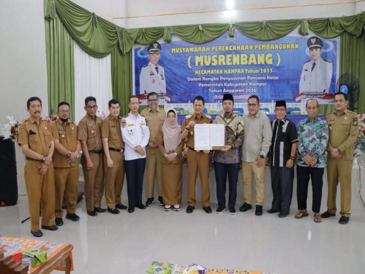 Hadiri Musrenbangcam Kecamatan Kampar, Wakil Ketua DPRD Kampar Zulfan Azmi Minta Realisasikan Jalan Desa Ranah Singkuang
