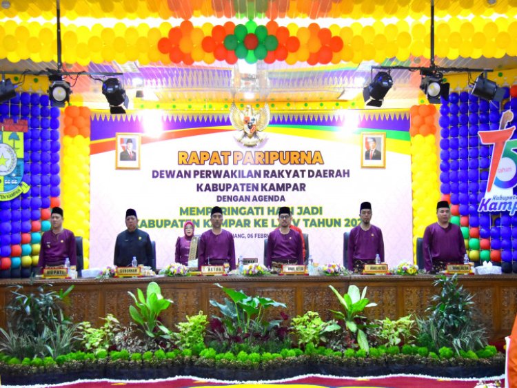 DPRD Kampar Paripurna Istimewa Hari Jadi ke-75 Kabupaten Kampar, Ahmad Taridi: Refleksi Pembangunan Secara Objektif