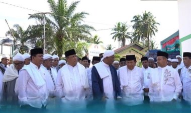 Bupati Sukiman Dampingi Pj Gubri Tinjau RSUD Rohul Hingga di Haul Allah Yarham Syekh Masum Tambusai
