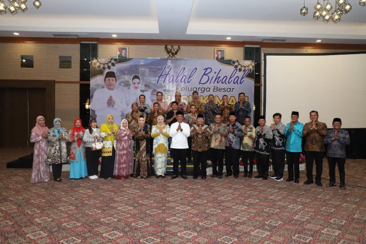 Halal Bihalal Mantan Bupati Rohul Sukiman Berlangsung Hangat, Dihadiri Bupati Rohul Anton