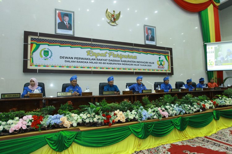 Rapat Paripurna Istimewa Milad ke-60 Inhil Dihadiri Gubri, Iwan Taruna Ingatkan Tantangan Semakin Kompleks