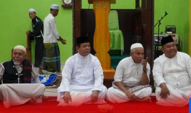 Wabup Rohul Syafaruddin Poti GSSB dan Doa Bersama di Desa Rambah Tengah Hilir 