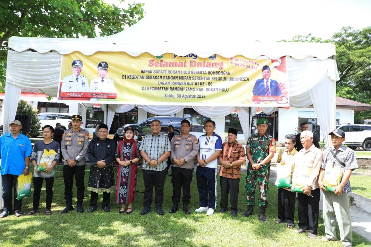 Gerakan Pangan Murah GPM se-Indonesia, Bupati Anton Ingatkan Bantuan Harus Sampai ke Masyarakat
