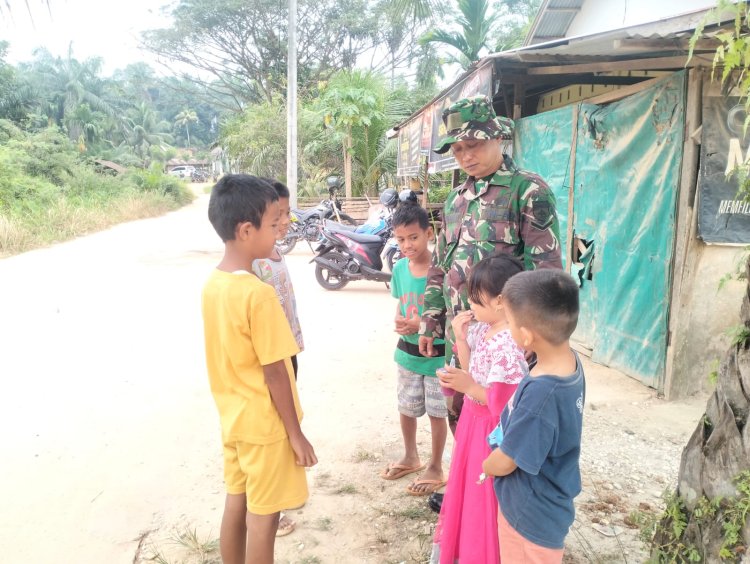Satgas TMMD ke-127 Kodim 0301/Pekanbaru Hadirkan Senyum Anak-anak di Kelurahan Tuah Negeri